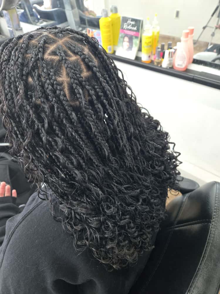 Goddess braids by Akwaba Hair Braiding